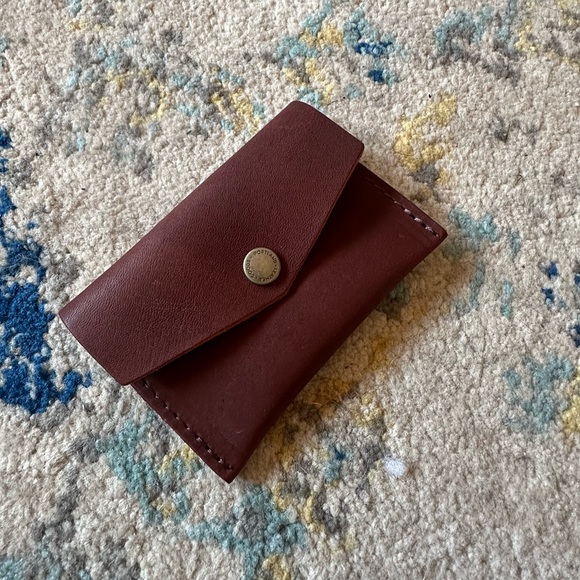 NEW 💙 PLG Cognac Mini Envelope Wallet & Large Keychain Bundle 💙 - Picture 4 of 12